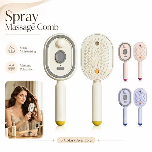 Electric mist massage brush in beige, pink and purple