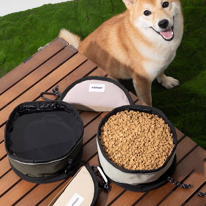 Collapsible waterproof pet travel bowl
